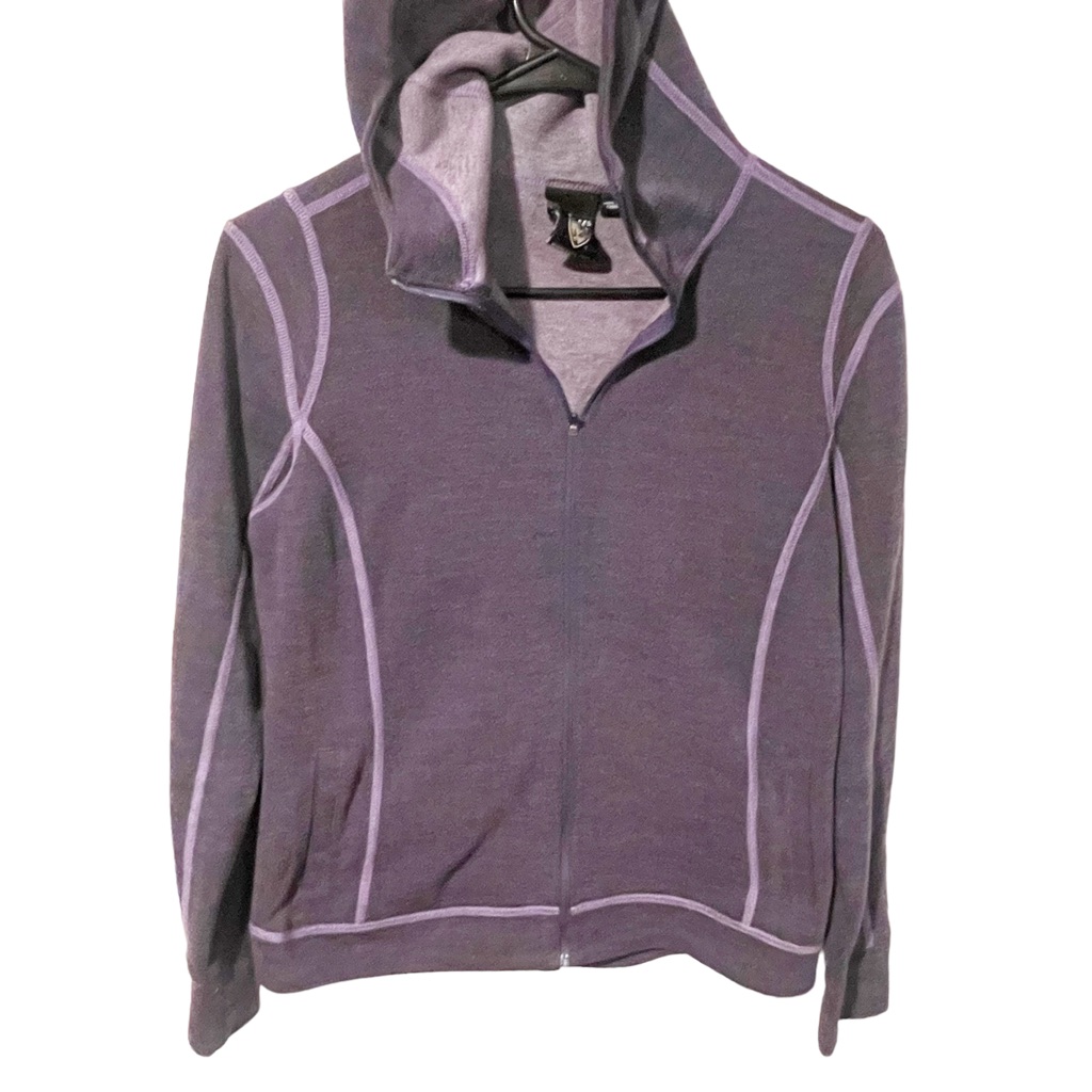 Kuhl Women's Small Purple Full Zip Hooded Lightweight Mountain Sweatshirt